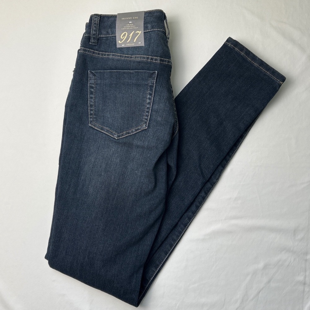 NWT The Limited Womens Low Rise 917 Skinny Leg Jeans Size 2 Blue Curvy Hip Y2K